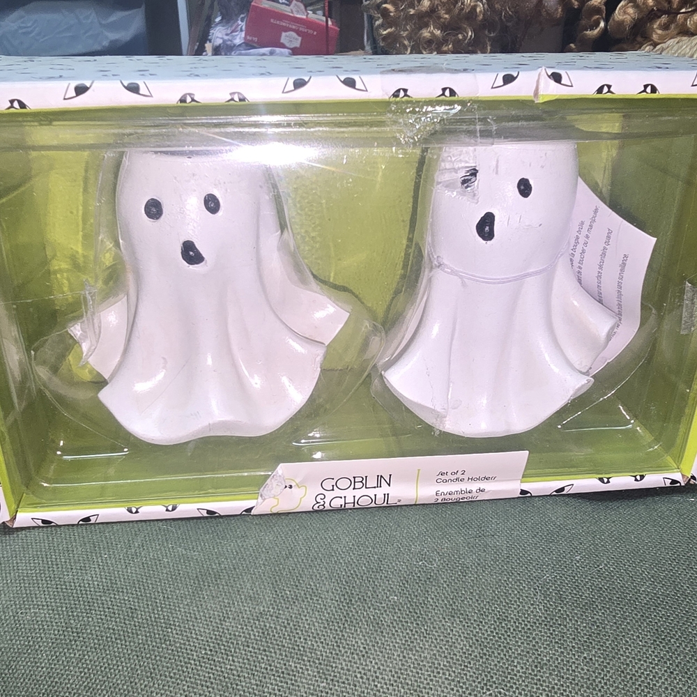 White Ghost Candle Holders